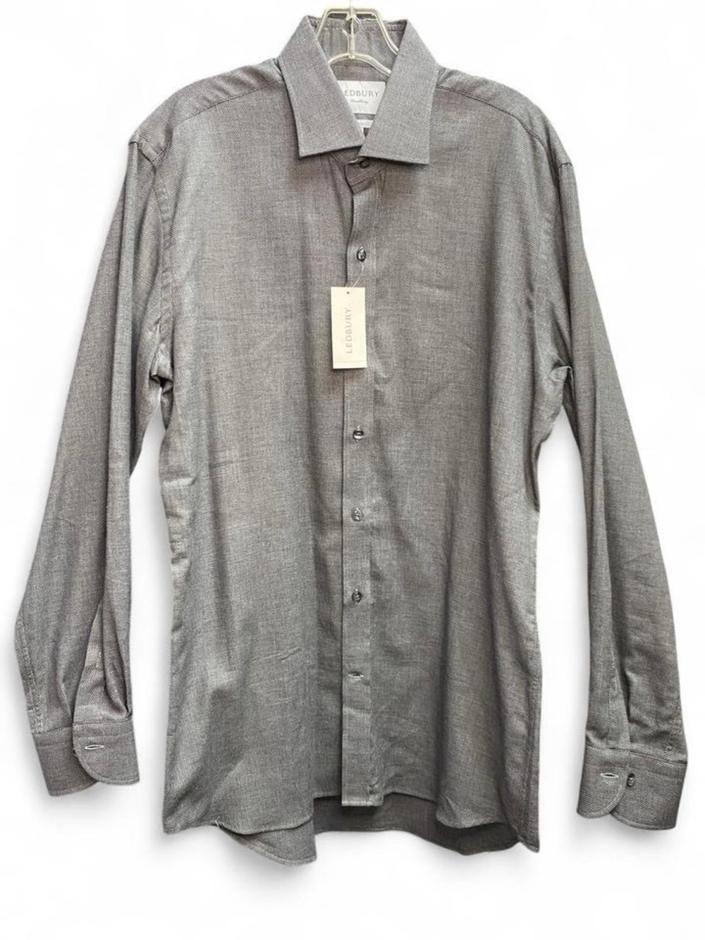 Men's Long-Sleeve Dress Shirt in Charcoal Gray